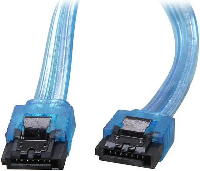 Alt view image 2 of 2 - 6 inch SATA3 SATA III 6Gb/s Serial ATA DATA cable w/ latch Locking for Hard Drive Disk HDD / SSD - UV Blue