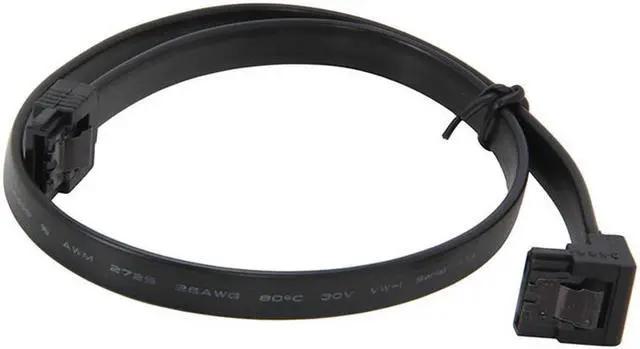 Main image of EN-Labs SATA 3 Cable,SATA3 SATA III 6Gb/s SSD HDD DATA cable w/ latch Locking (90 Degree to 180 Degree) for Hard Drive Disk,DVD ROM- 18 inches - Black