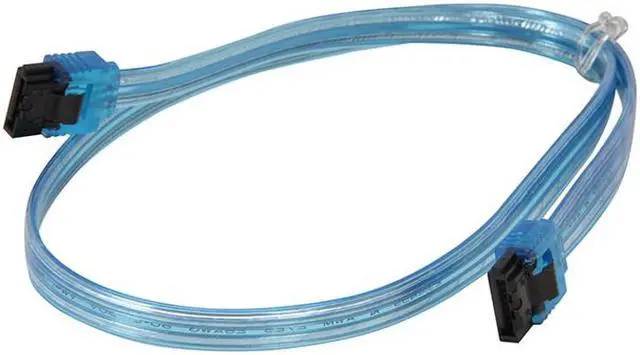 Main image of 24 inch SATA3 SATA III 6Gb/s Serial ATA DATA cable w/ latch Locking for Hard Drive Disk HDD / SSD - UV Blue