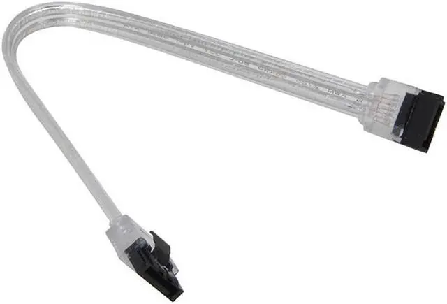 Alt view image 2 of 2 - 10 inch SATA3 SATA III 6Gb/s Serial ATA DATA cable w/ latch Locking for Hard Drive Disk HDD / SSD - Silver