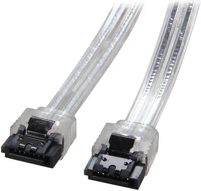 Alt view image 2 of 2 - 24 inch SATA3 SATA III 6Gb/s Serial ATA DATA cable w/ latch Locking for Hard Drive Disk HDD / SSD - Silver