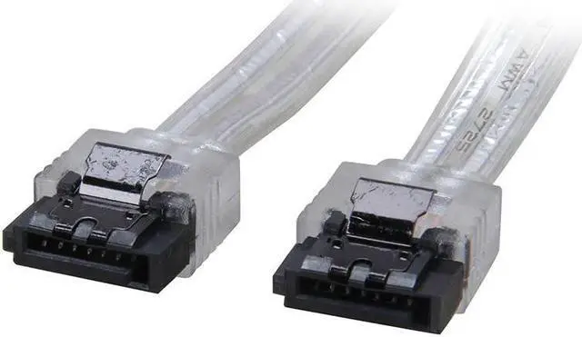 Alt view image 2 of 2 - 18 inch SATA3 SATA III 6Gb/s Serial ATA DATA cable w/ latch Locking for Hard Drive Disk HDD / SSD - Silver