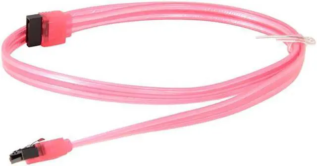 Main image of 24 inch SATA3 SATA III 6Gb/s Serial ATA DATA cable w/ latch Locking for Hard Drive Disk HDD / SSD - UV  Red