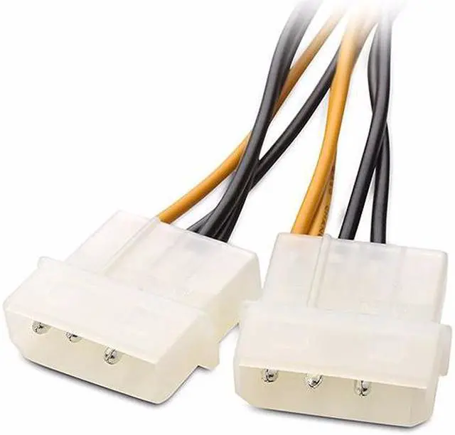 Alt view image 4 of 5 - 6 inch 2 x Molex 4 pin to 8-Pin PCI Express Video Card Pci-e  Converter Cable - Molex to Pcie 8 pin (6+2) Adapter