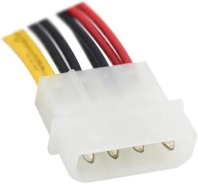 Alt view image 3 of 4 - 6 inch  Molex 4pin LP4 to Case cooling Fan 3-pin 3 Multi-Fan Out Power Adapter Converter Cable w/  2x5V/2x12V Speed Reduction
