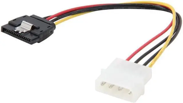 Alt view image 2 of 2 - 8 inches Molex 4-pins LP4 Male to SATA 15-pins with locking latch Power Adapter Converter Cable Cord for ATX 12V/5V SATA Device CD-ROM,Hard Disk Drive HDD/SSD