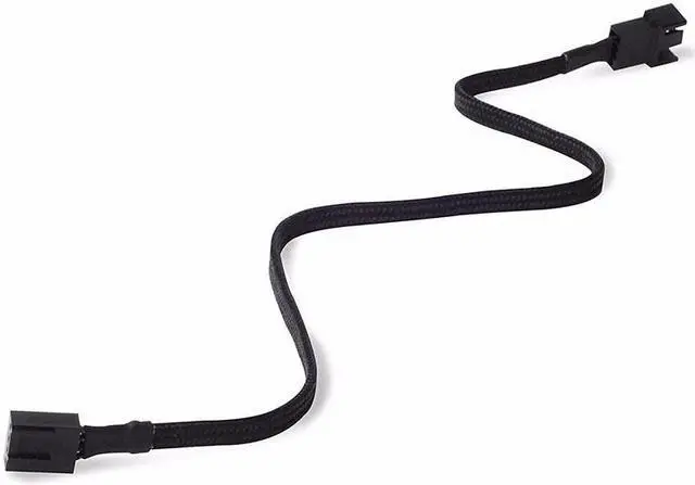 Main image of Black Net Jacket Sleeved 15.7 Inch 4pin TX4 PWM Fan Power Extension Cable, Compatible with 4Pin and 3pin Fan