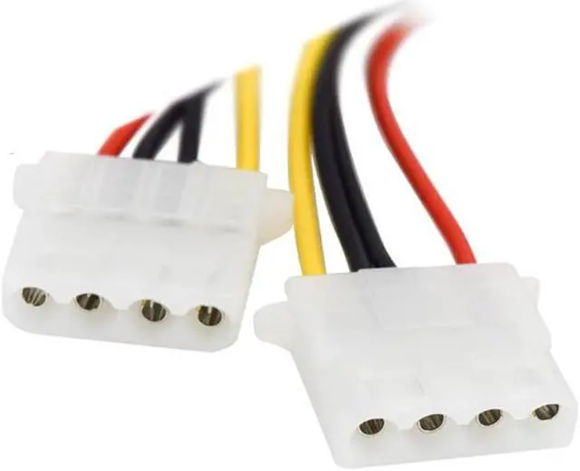 Alt view image 4 of 5 - 18AWG 8 inches  Power Supply IDE 4-pin Molex LP4 Male to 2 x Female  Power Splitter Cable