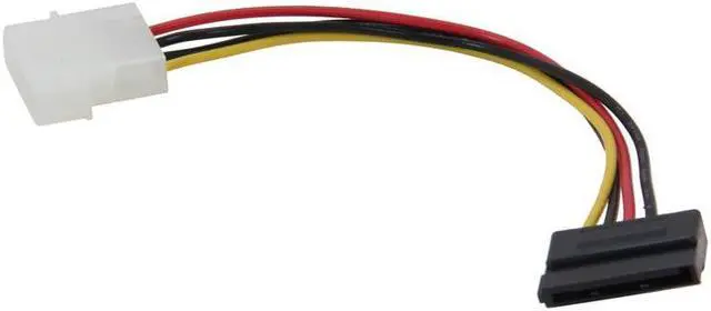 Alt view image 2 of 2 - 6 inches Molex 4-pins LP4 Male to SATA 15-pins Power Adapter Converter Cable Cord for ATX 12V/5V SATA Device CD-ROM,Hard Disk Drive HDD/SSD