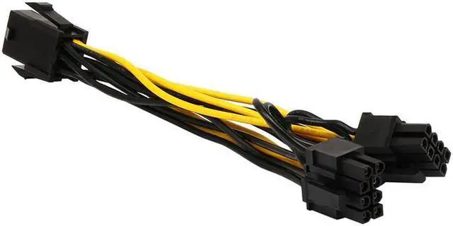 Alt view image 3 of 5 - EN-Labs GPU Power Splitter Cable, PCIe 6pin to 2 PCI Express 8 Pin Power Adapter Cable for Video Card, Gaming Graphics Card ,6 Pin to 6 2 Pin Internal Power Adapter - 6 Inches
