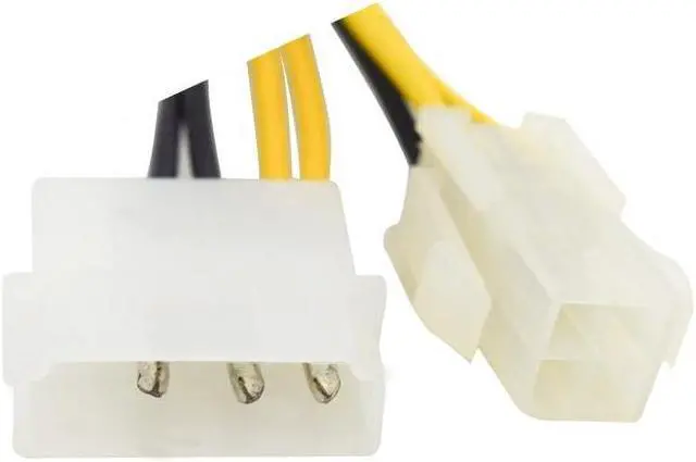 Alt view image 3 of 4 - 6 inch ATX 12V P4 4-Pin with Molex LP4 to EPS 12V 8-Pin Motherboard /CPU Power Supply Adapter Converter Cable,ATX P4 to EPS 8pin