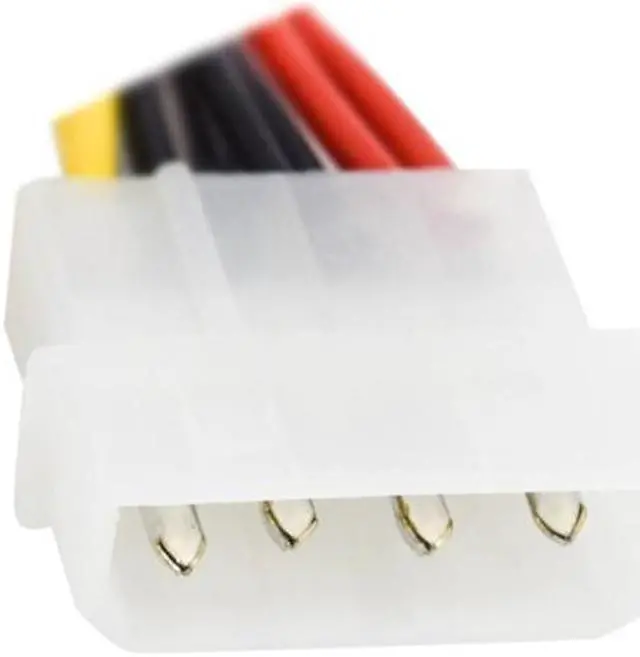 Alt view image 5 of 5 - 18AWG 8 inches  Power Supply IDE 4-pin Molex LP4 Male to 2 x Female  Power Splitter Cable