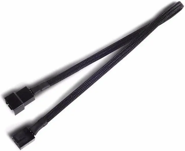 Alt view image 2 of 6 - Black Net Jacket Sleeved 15.7 Inch 4pin TX4 PWM Fan Power Extension Cable, Compatible with 4Pin and 3pin Fan