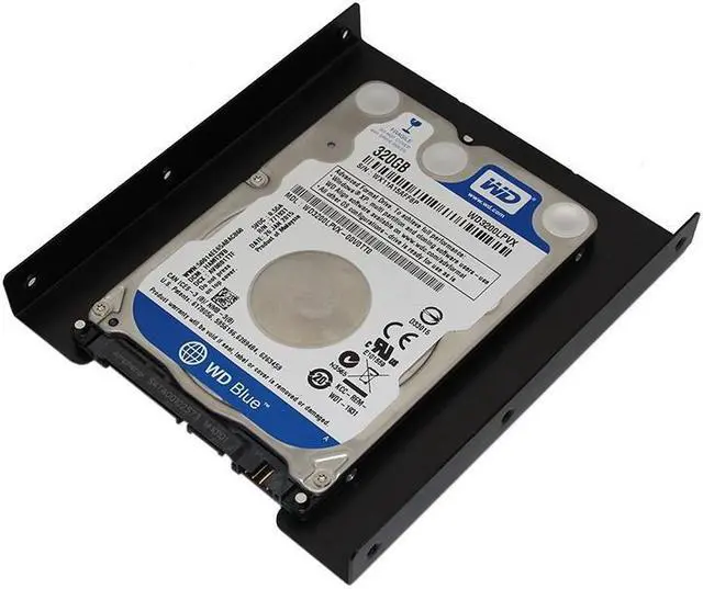 Alt view image 4 of 4 - 2.5 to 3.5 SSD Hard Drive Adapter Metal Mounting Bracket Converter w/ 18 " SATA Data Cable and 6“ Molex 4-pin to SATA 15-pin Power Cable Combo Kit