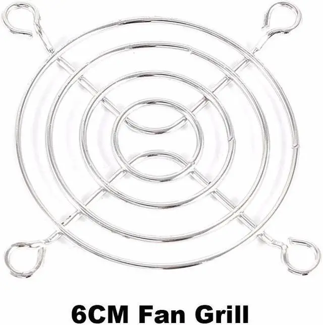 Main image of Silver Tone Computer PC Metal Case Fan Guard Protective Grill for 6CM 60mm Case/HDD DVD Fan
