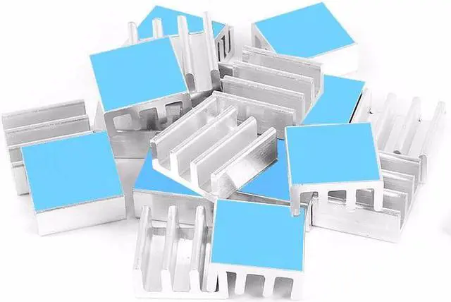 Alt view image 2 of 3 - 10pcs/lot Aluminum Heatsink11x11x5mm with 3M 8810 Thermally Conductive Adhesive Tapes Electronic Chip Cooling Radiator Cooler