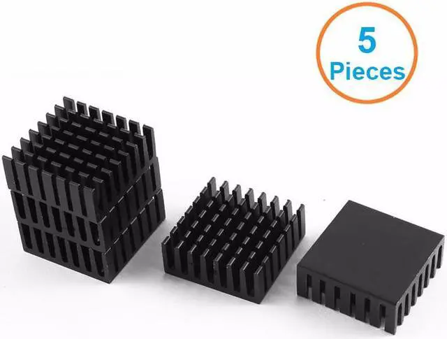 Main image of 5pcs/lot Black Aluminum Fin 28x28x11mm Electronic Cooling Radiator Heatsink for CPU,GPU Graphics Video Card,1W LED dissipator