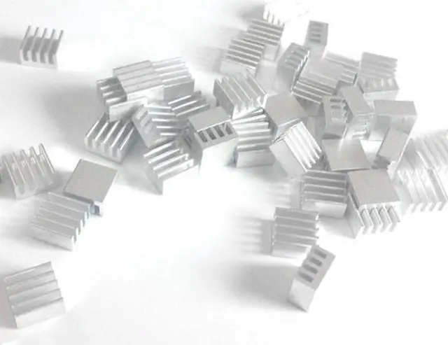 Alt view image 3 of 3 - 50pcs/lot Aluminum Heatsink 8.8x8.8x5mm Electronic Chip Cooling Radiator Cooler for CPU,RAM,GPU,A4988 Chipset Heat Sink