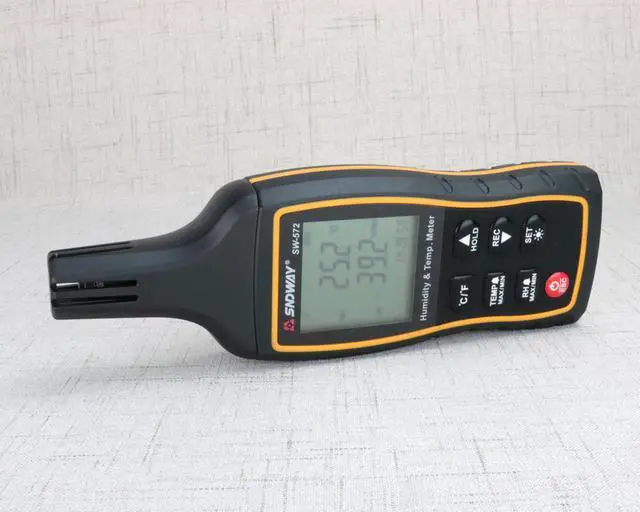 Alt view image 5 of 6 - SNDWAY SW-572 Digital LCD Thermometer thermo Hygrometer indoor temperature Humidity meter tester monitor Weather Station data hold Alarm Clock