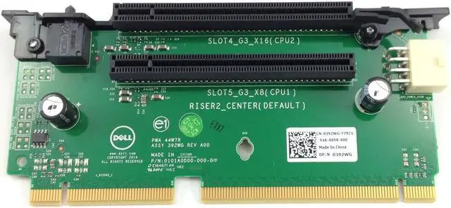 Main image of Dell Poweredge Server R730xd PCI Riser 2 for models  R730 R730XD PCIe Slots 4 & 5 / part # 392WG / 2 year warranty