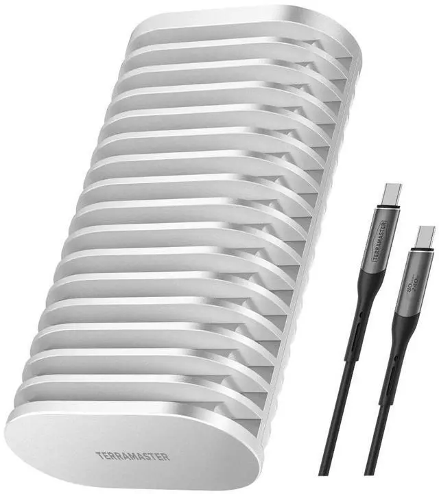 Main image of TERRAMASTER D1 SSD Plus 40Gbps M.2 NVMe SSD Enclosure - Aluminum M.2 Enclosure USB Type-C, Compatible with USB 4/3.2/3.1/3.0/2.0, Thunderbolt 5/4/3, Mobile App for Data Backup Included (Diskless)