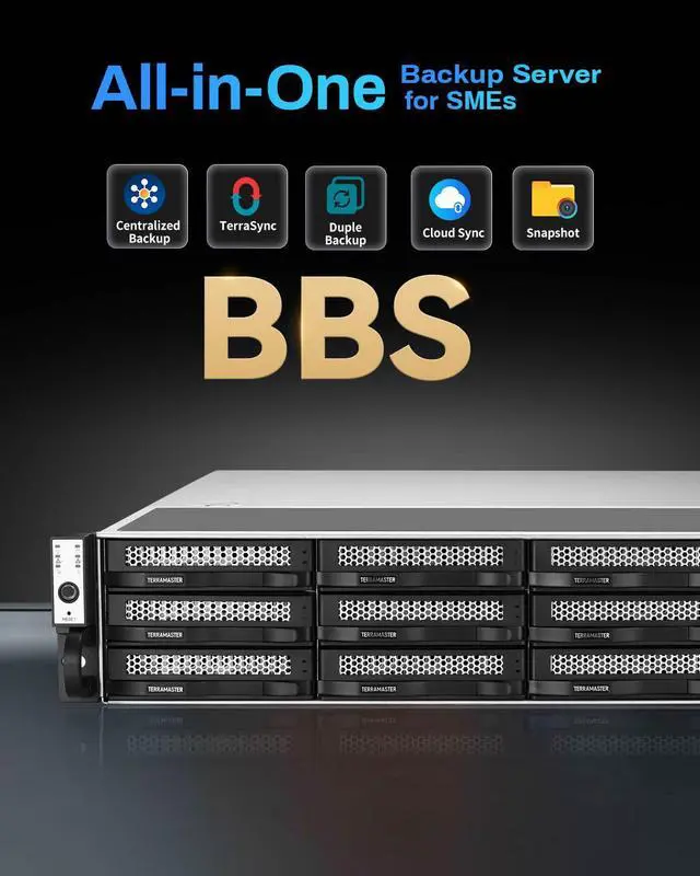 Alt view image 2 of 7 - TERRAMASTER U12-500 Plus NAS Storage - 12Bay Core i7 1255U 10-Cores 12-Threads CPU, 16GB DDR5 RAM, Dual 10GbE Ports, 2U Rack Mount Network Attached Storage Peak Performance for Business (Diskless)