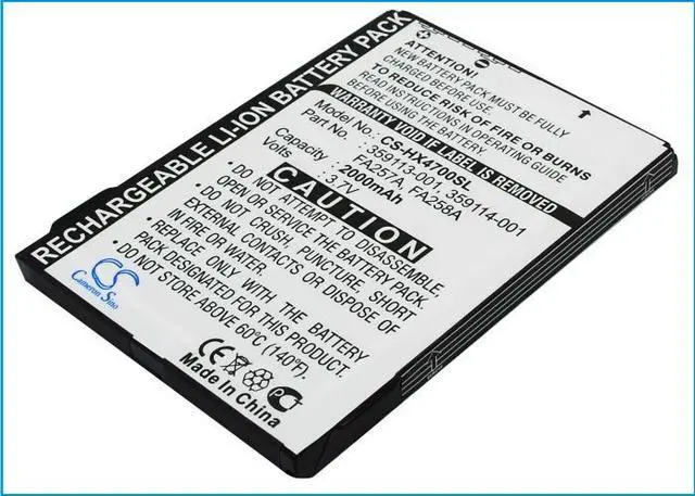 Main image of Battery for HP iPAQ HX4700, iPAQ HX4715, iPAQ HX4705, iPAQ HX4800