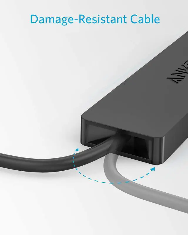 Alt view image 6 of 8 - Anker 4-Port USB 3.0 Hub, Ultra-Slim Data USB Hub with 2 ft Extended Cable [Charging Not Supported], for MacBook, Mac Pro, Mac mini, iMac, Surface Pro, XPS, PC, Flash Drive, Mobile HDD
