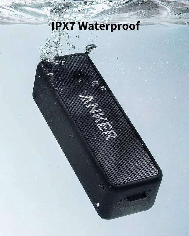 Alt view image 4 of 5 - Anker Soundcore 2 Portable Bluetooth Speaker with Superior Stereo Sound, Exclusive BassUp, 12-Watts, IPX5 Water-Resistant, 24-Hour Playtime, Perfect Wireless Speaker for Home, Outdoors, Travel