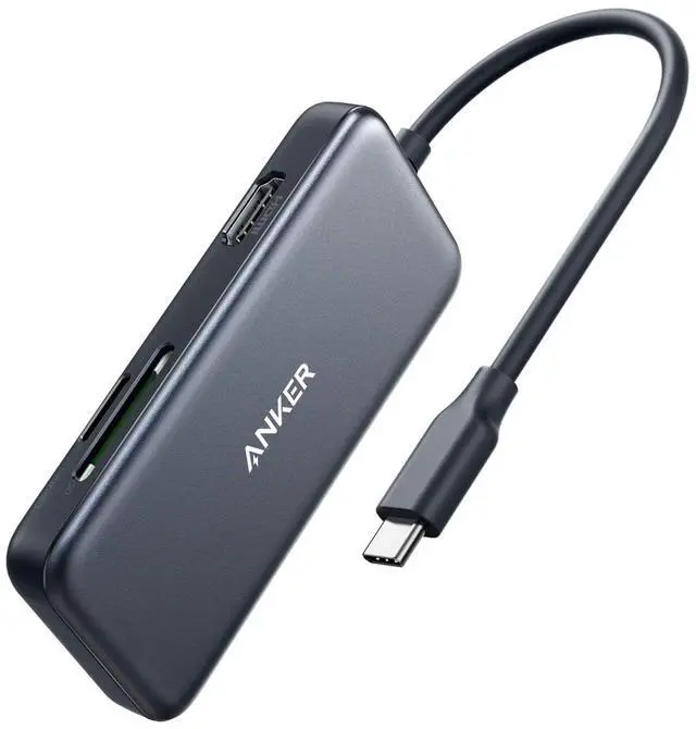 Main image of Anker USB C Hub Adapter, 5-in-1 USB C Adapter, with 4K USB C to HDMI , SD and microSD Card Reader, 2 USB 3.0 Ports, for MacBook Pro 2019/2018/2017, iPad Pro 2019/2018, Pixelbook, XPS, and More