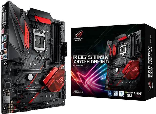 Alt view image 2 of 5 - ASUS ROG Strix Z370-H Gaming LGA 1151 (300 Series) Intel Z370 HDMI SATA 6Gb/s USB 3.1 ATX Intel Motherboard