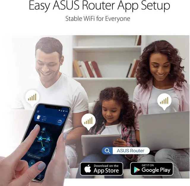 Alt view image 6 of 11 - ASUS AC1750 WiFi Router (RT-ACRH18) - Dual Band Wireless Internet Router, Easy Setup, Parental Control, USB 3.0, AiRadar Beamforming Technology extends Speed, Stability & Coverage, MU-MIMO
