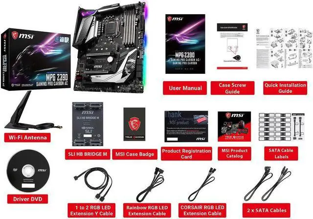 Alt view image 8 of 13 - [RefurbNA] MSI MPG Z390 GAMING PRO CARBON AC LGA 1151 Intel Z390  ATX Motherb