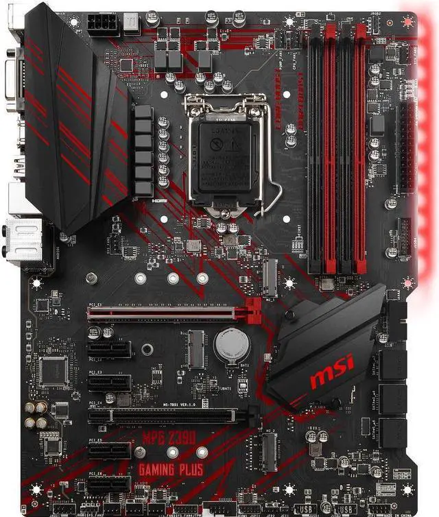 Alt view image 8 of 11 - MSI MPG Z390 Gaming Plus LGA1151 M.2 USB 3.1 Gen 2 DDR4 ATX - Motherboard Only