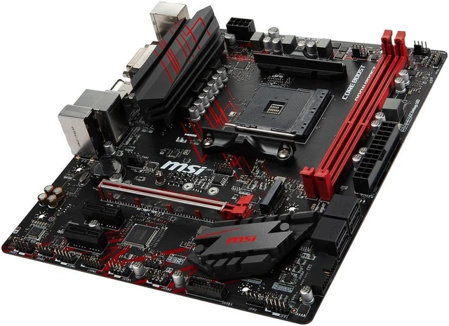 Alt view image 10 of 18 - MSI B450MGAPLUS Motherboard AMD Ryzen AM4 B450 32GB DDDR4 DVI & HDMI mATX