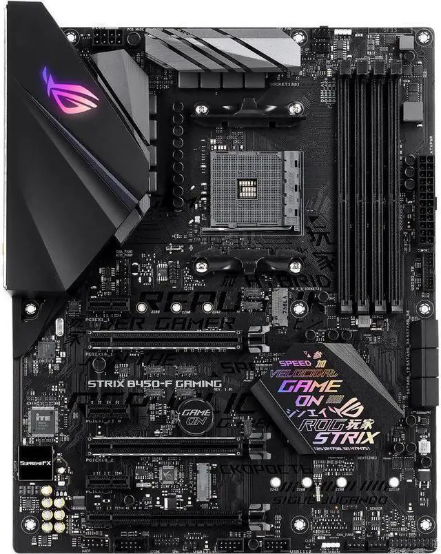 Alt view image 6 of 14 - ASUS ROG STRIX B450-F GAMING AM4 AMD B450 SATA 6Gb/s USB 3.1 HDMI ATX AMD Motherboard