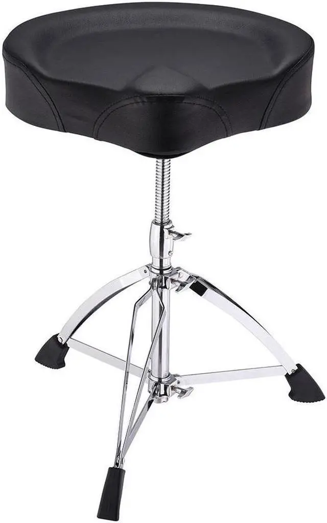 Main image of Saddle Drum Throne Drummer Stool Round Seat Chair Adjustable Folding Stand Percussion Hardware Large