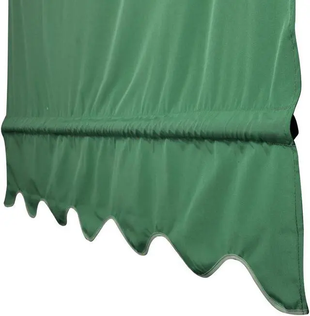 Alt view image 6 of 7 - 2 Pcs 15.5x4 Ft Canopy Cover Replacement with Valance for Pergola Structure Green