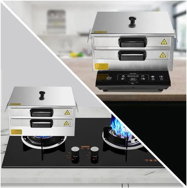 Alt view image 5 of 7 - WeChef 2 Layer Rice Noodle Roll Steamer Machine Stainless Steel Extra Tray Cheung Fun