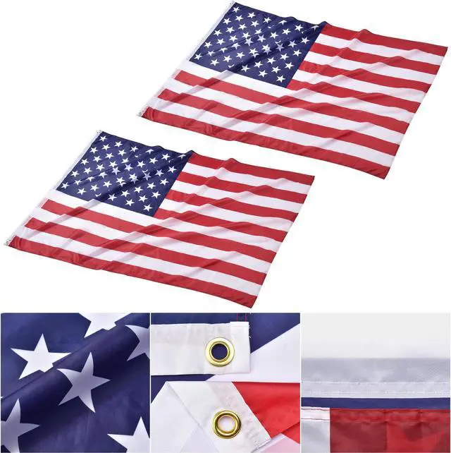 Main image of Yescom 4x6 Ft US Flag Fade Resistance Bright Polyester Decoration Outdoor Club 2 Pack
