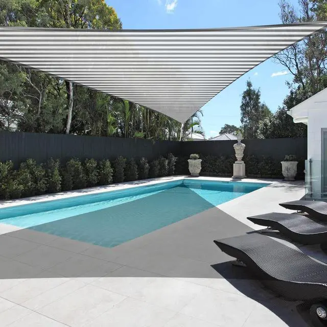 Alt view image 4 of 7 - Yescom 25 Ft 97% UV Block Triangle Sun Shade Sail Heavy Duty Canopy Outdoor Patio Pool