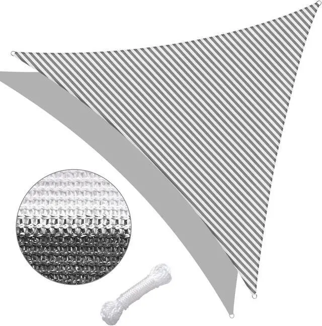 Main image of Yescom 28 Ft 97% UV Block Triangle Sun Shade Sail Heavy Duty Canopy Outdoor Patio Pool