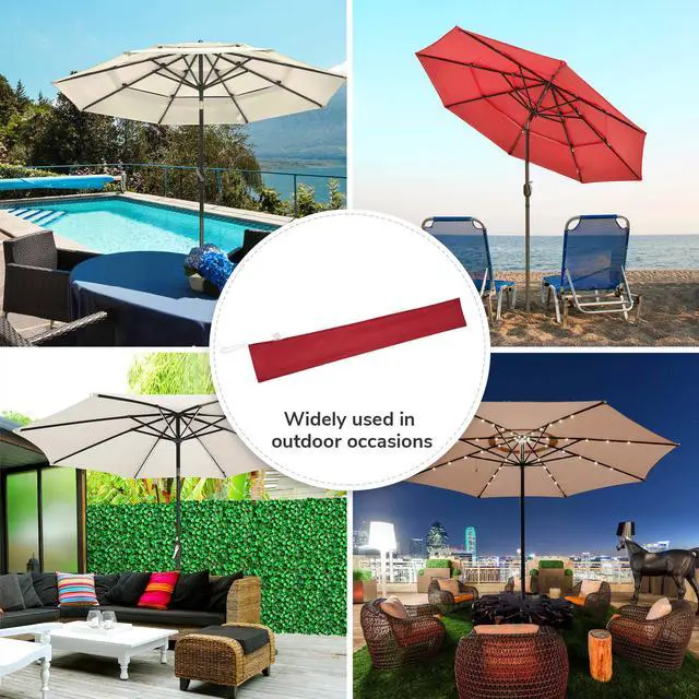 Alt view image 7 of 7 - Yescom Outdoor Patio Umbrella Protective Cover Bag Polyester UV Resistance 9 to 13 Ft