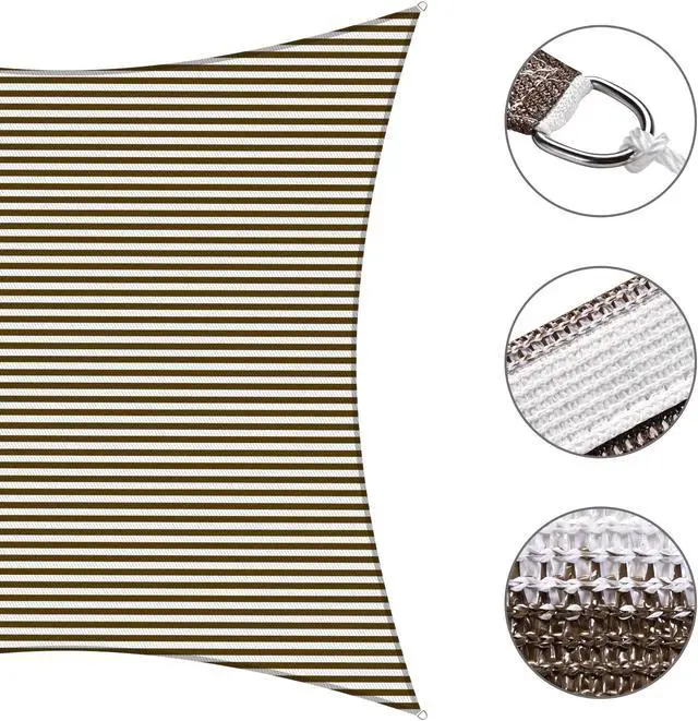 Alt view image 5 of 7 - Yescom 2 Pack 23x22 Ft 95% UV Block Rectangle Sun Shade Sail Canopy Cover Net Outdoor