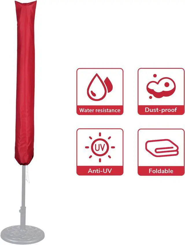 Alt view image 2 of 7 - Yescom Outdoor Patio Umbrella Protective Cover Bag Polyester UV Resistance 9 to 13 Ft