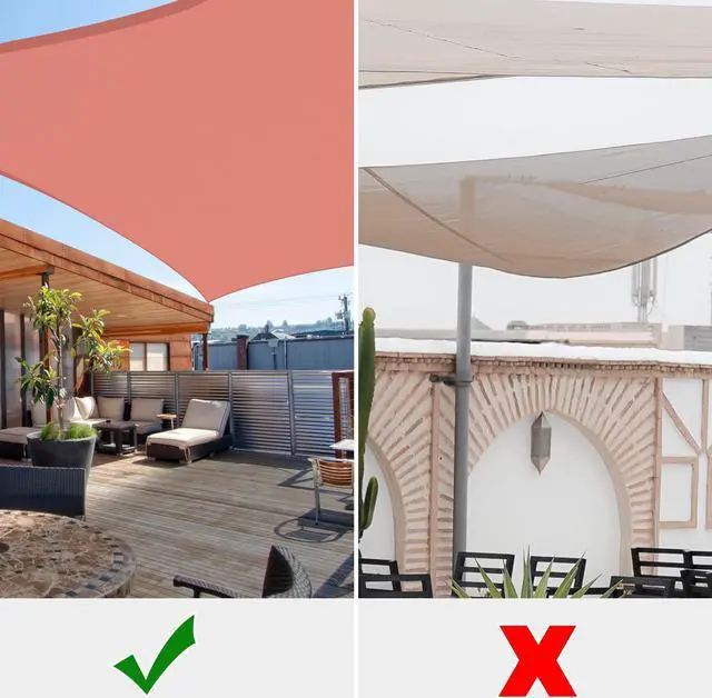 Alt view image 7 of 7 - 2 Pack 12x12 Ft 97% UV Block Square Sun Shade Sail Canopy Outdoor Backyard Pool