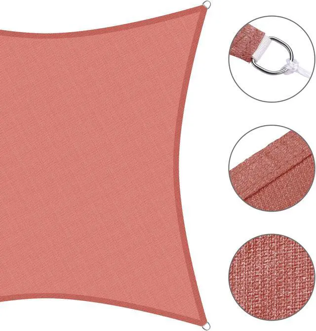 Alt view image 6 of 7 - 2 Pack 12x12 Ft 97% UV Block Square Sun Shade Sail Canopy Outdoor Backyard Pool
