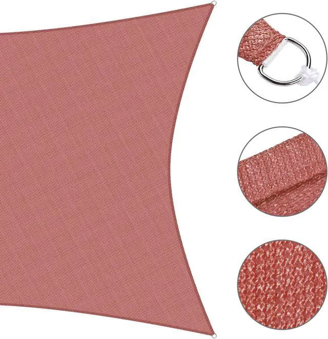 Alt view image 6 of 7 - Yescom 19x13 Ft 97% UV Block Rectangle HDPE Sun Shade Sail Canopy Lawn Outdoor Poolside