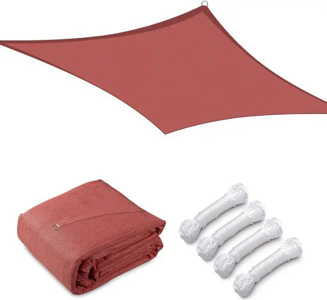 Alt view image 3 of 7 - Yescom 19x13 Ft 97% UV Block Rectangle HDPE Sun Shade Sail Canopy Lawn Outdoor Poolside