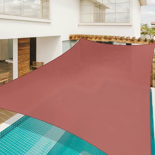 Alt view image 4 of 7 - Yescom 19x13 Ft 97% UV Block Rectangle HDPE Sun Shade Sail Canopy Lawn Outdoor Poolside